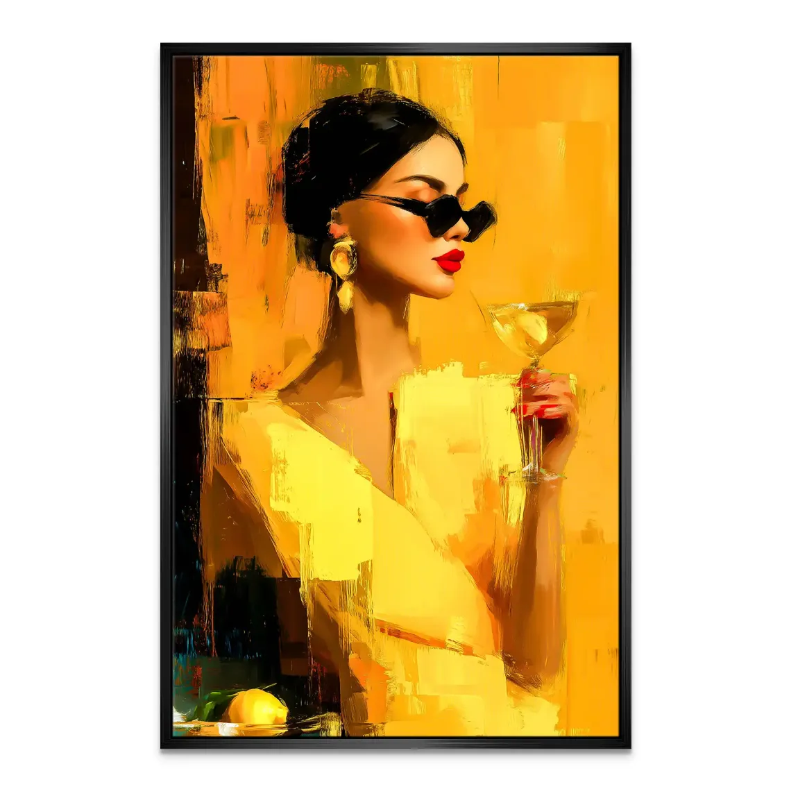Golden Luxe Martini Leinwand Bild INGALERIE
