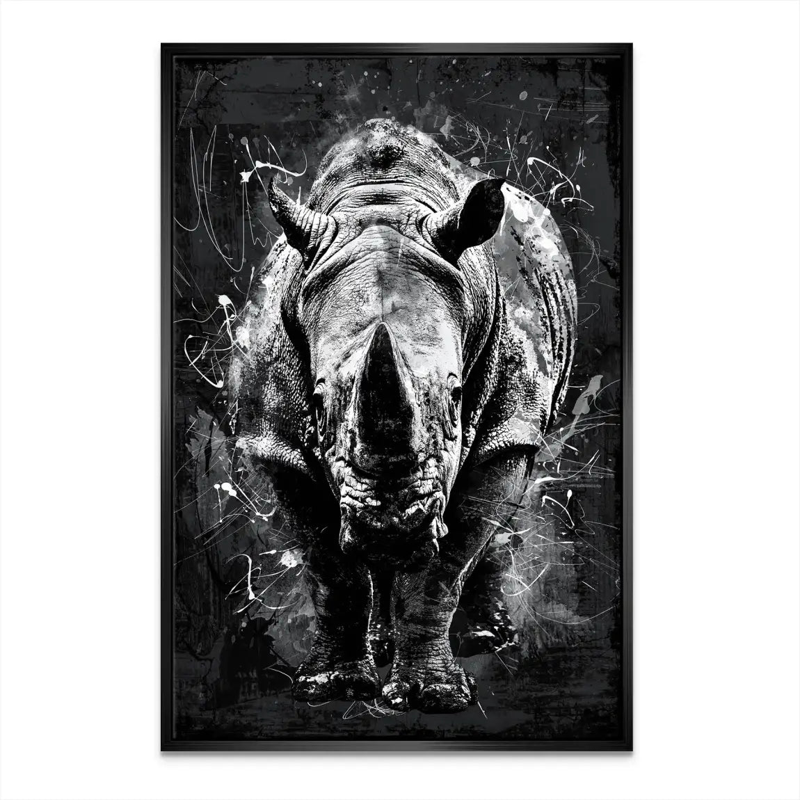 Nashorn Abstrakt Leinwand Bild INGALERIE