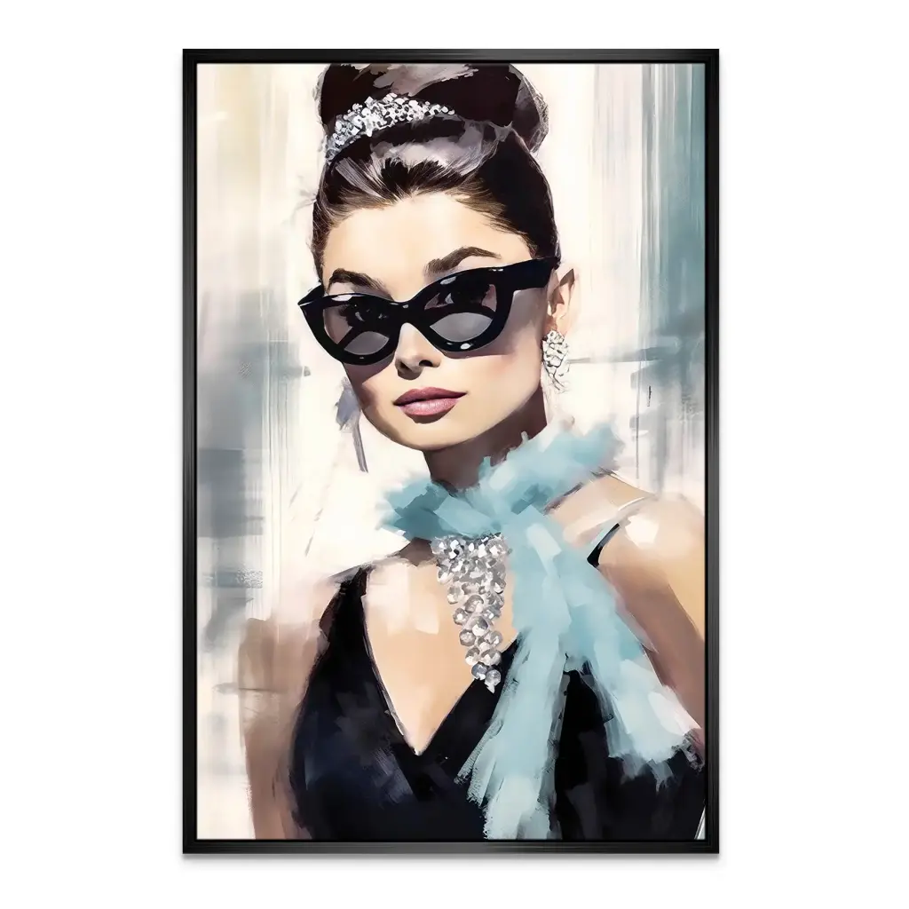 Audrey Hepburn Tiffany Style Leinwand Bild INGALERIE