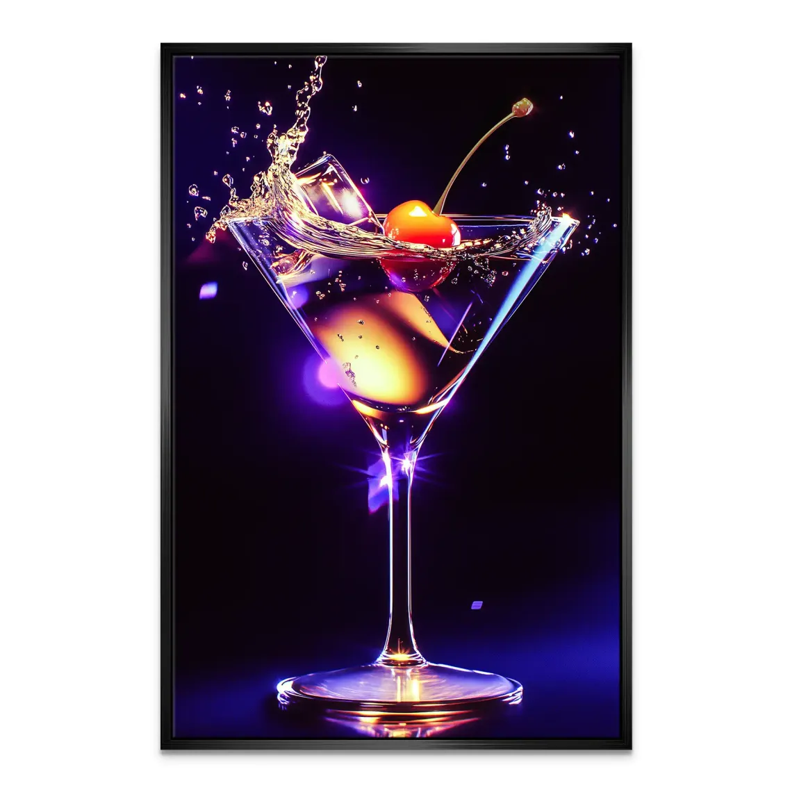 Kirschentanz im Cocktailschimmer Leinwand Bild INGALERIE