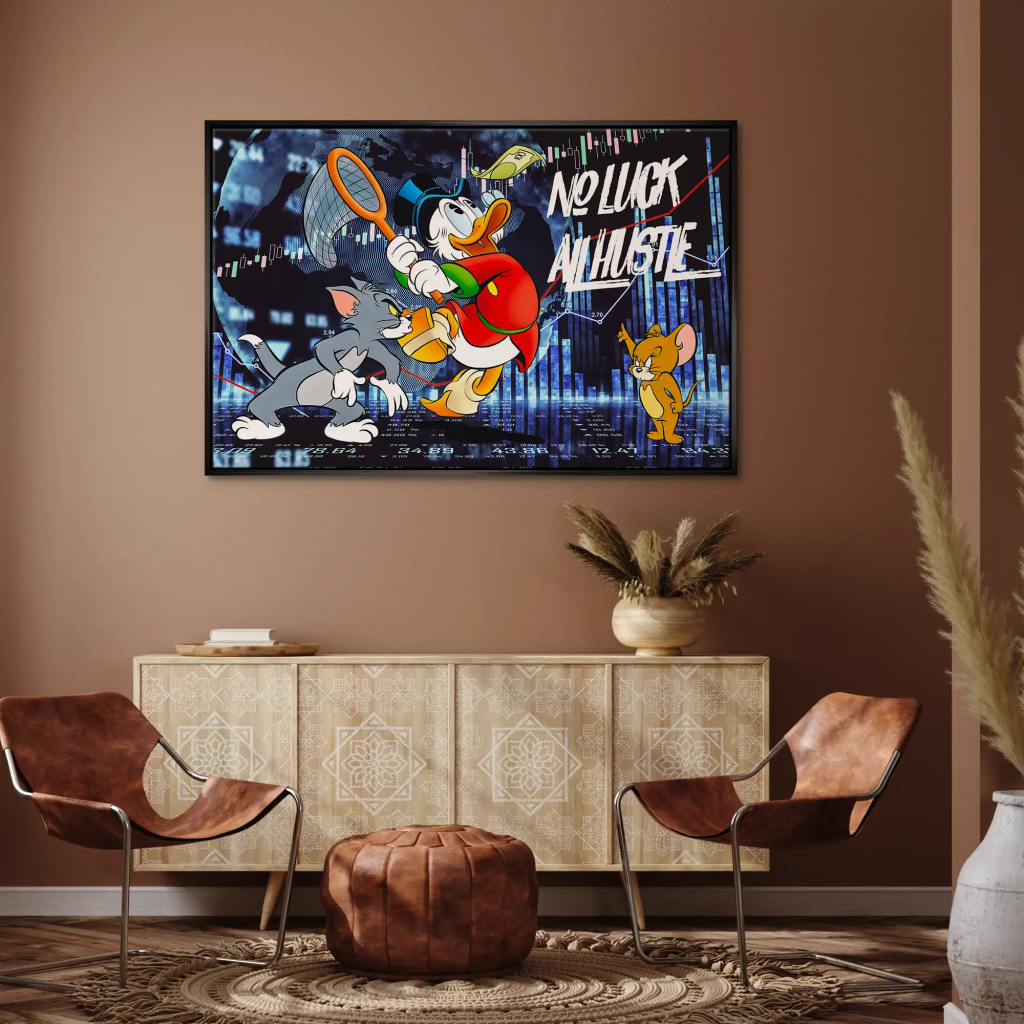 Wallstreet Dagobert Pop Art Leinwand Bild INGALERIE