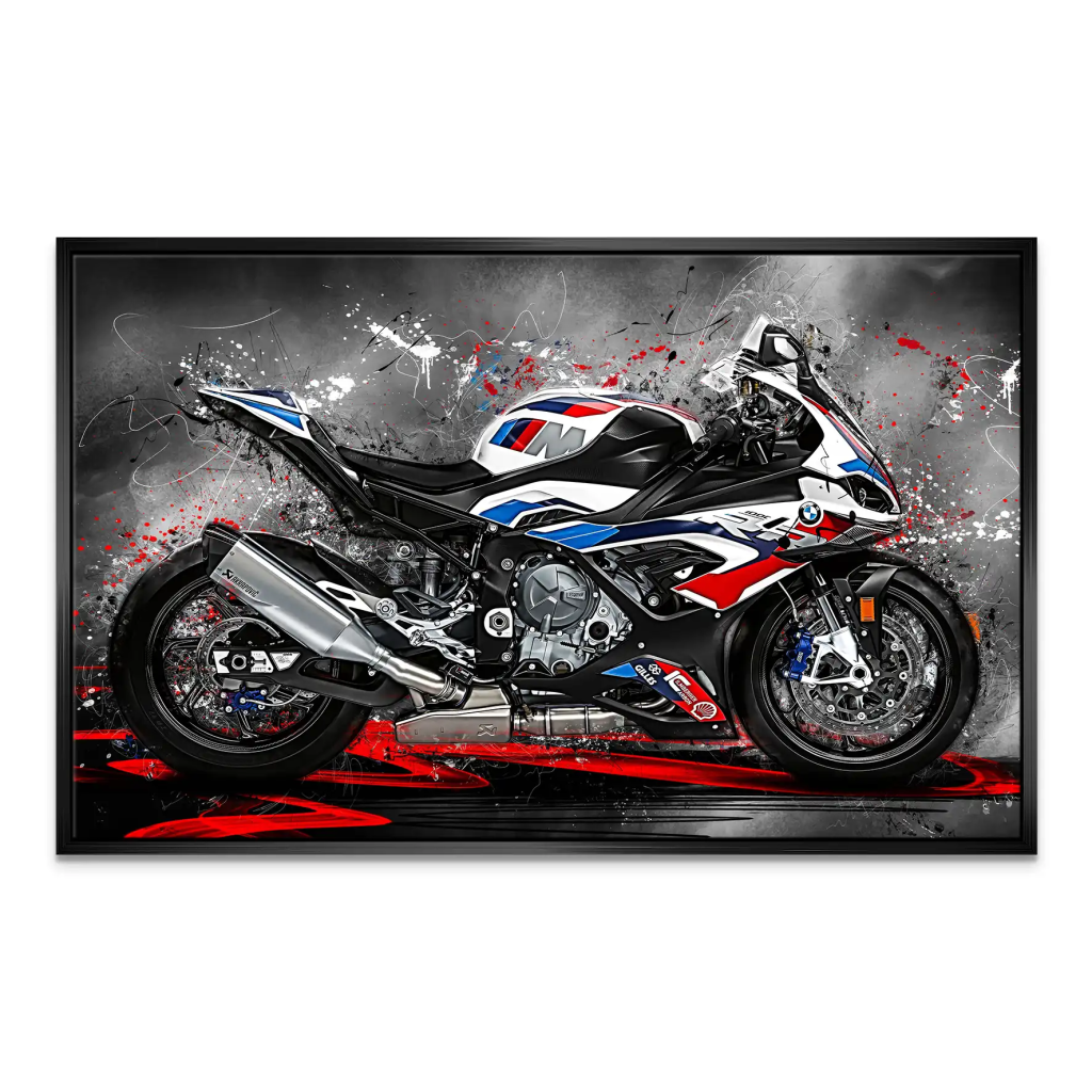 BMW M1000RR Abstrakt Leinwand Bild INGALERIE