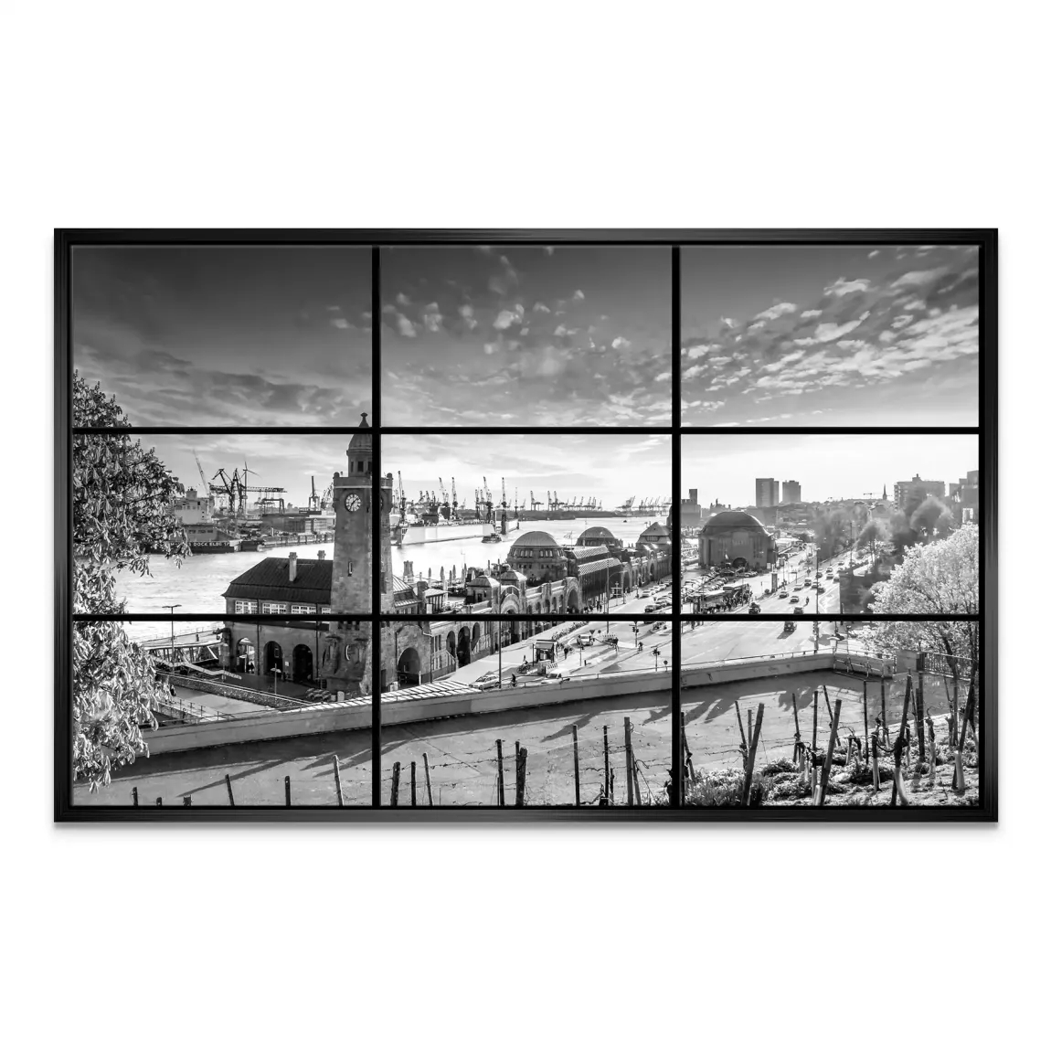 Hamburg Skyline Classic Leinwand Bild