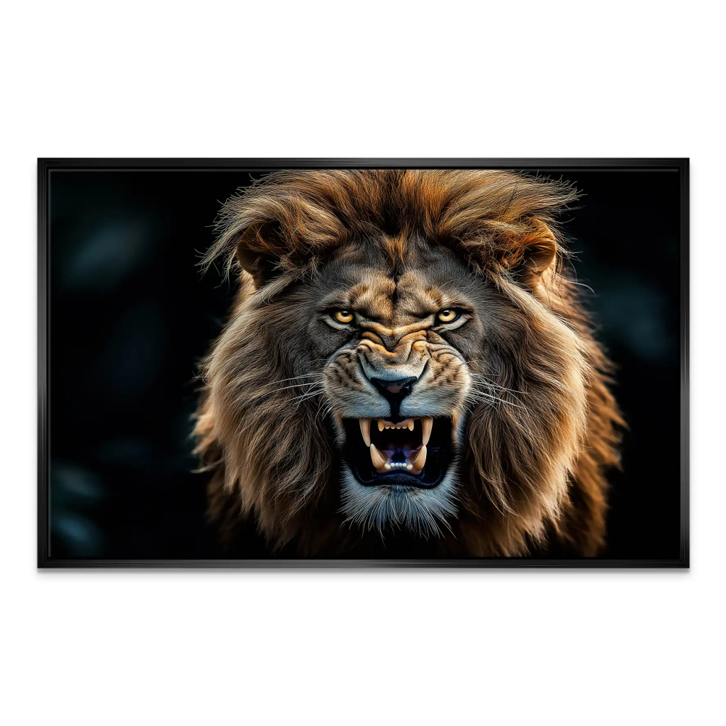 Angry Lion Leinwand Bild INGALERIE