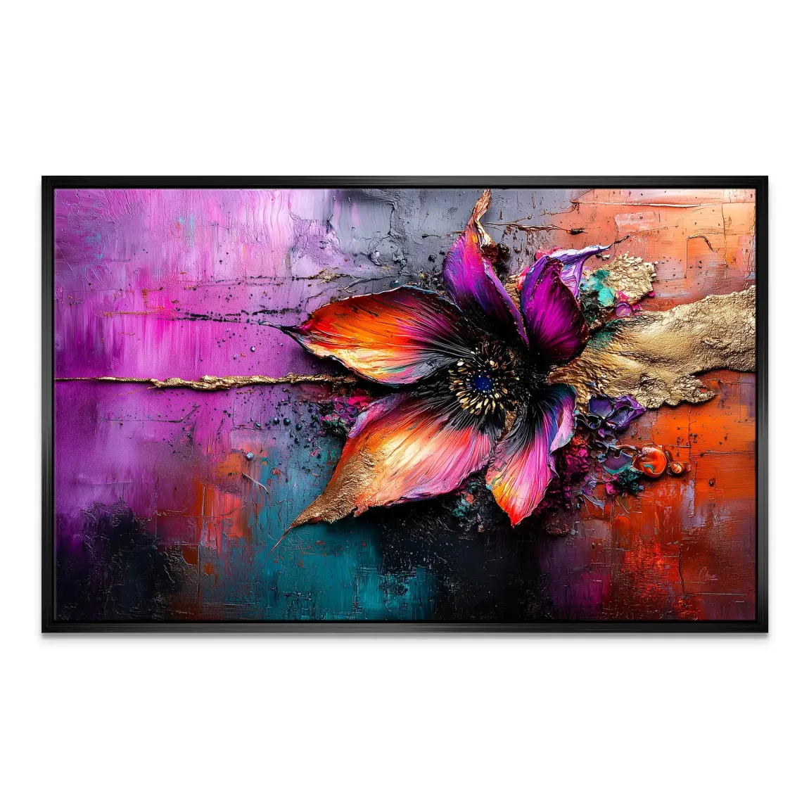 Feuerblüte der Elemente Leinwand Bild INGALERIE