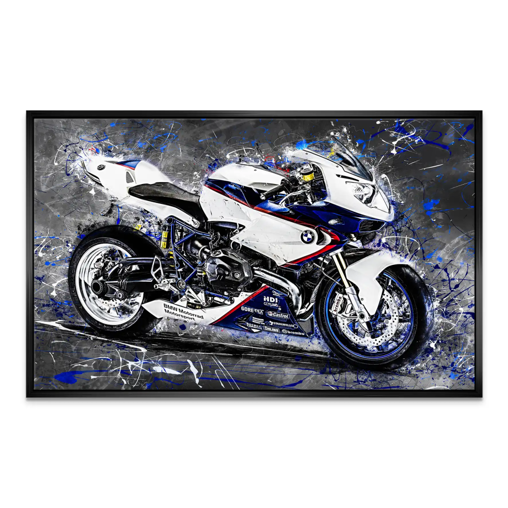 BMW HP2 Abstrakt Style Leinwand Bild INGALERIE