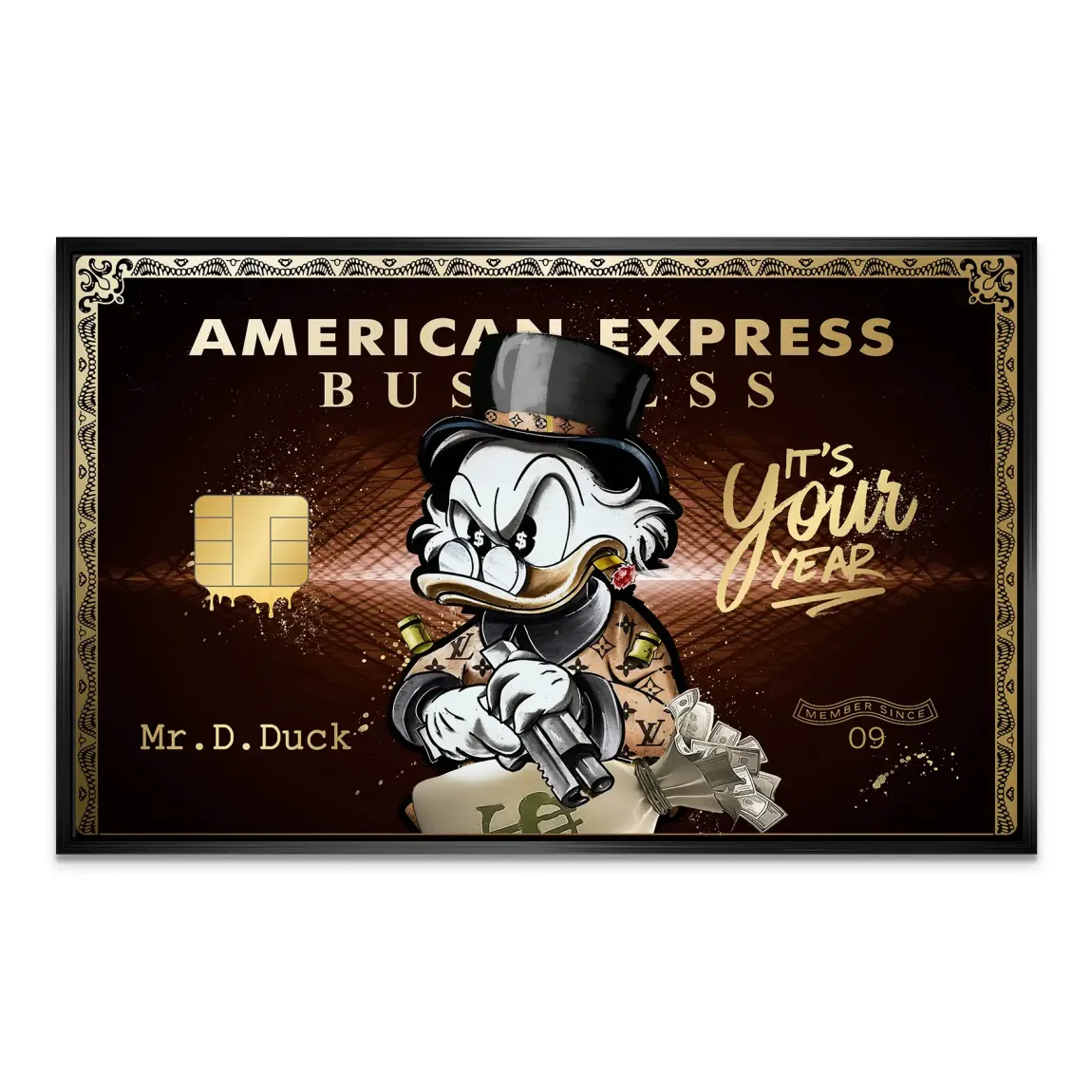 Dagobert Gold Business Leinwand Bild