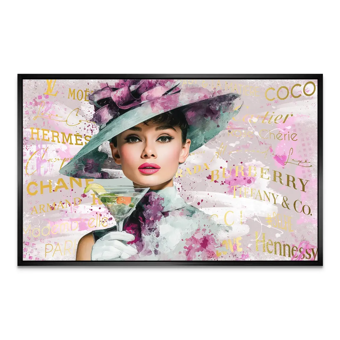 Audrey Hepburn Couture Elegance Leinwand Bild