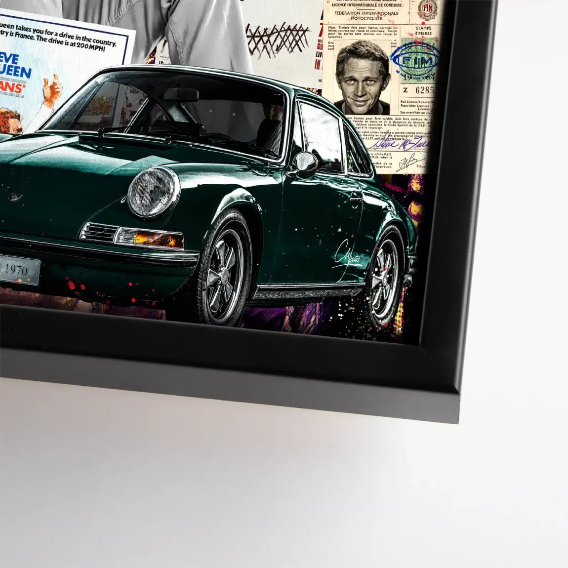 Steve McQueen Retro Drive Leinwand Bild