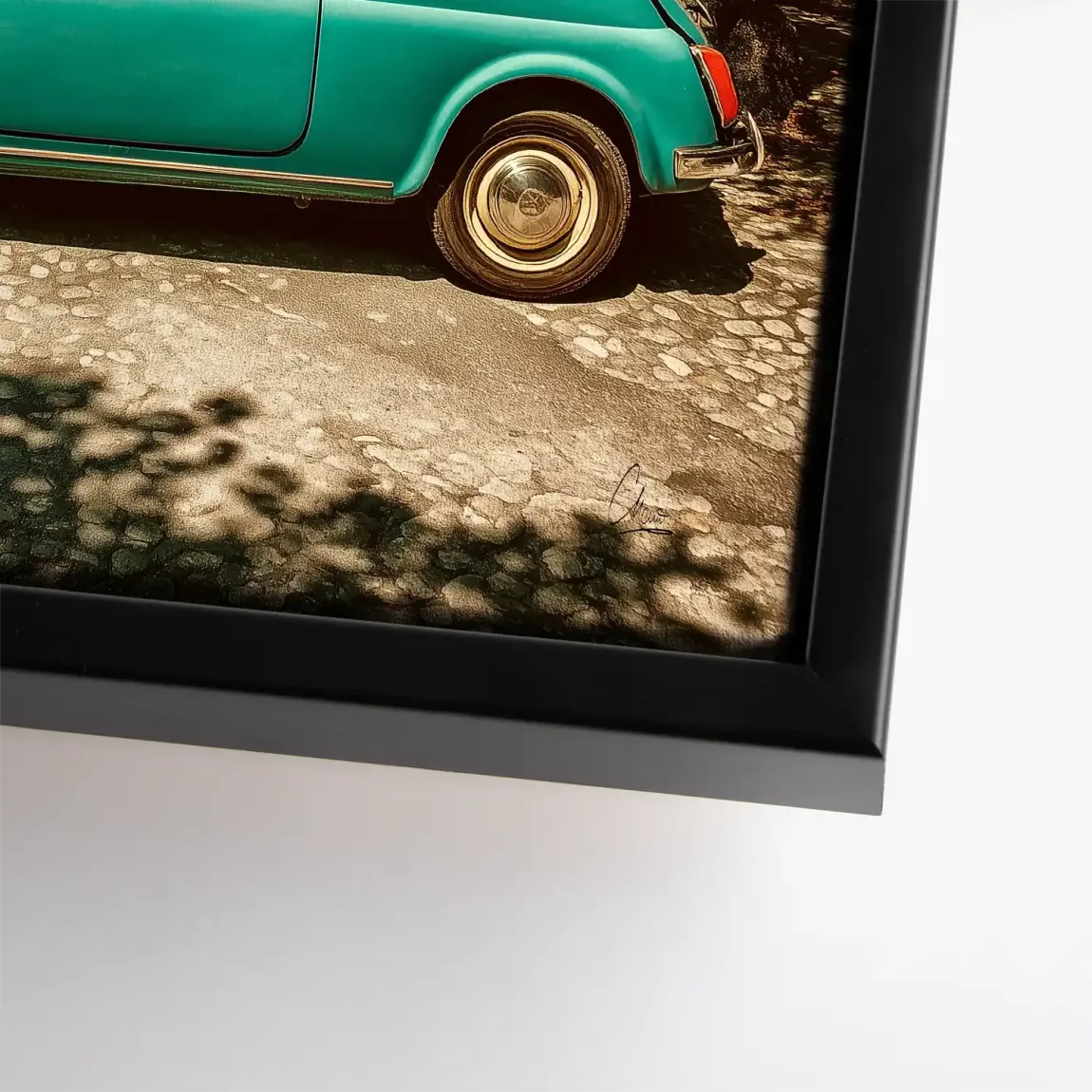 Toskana Fiat Charm Leinwand Bild