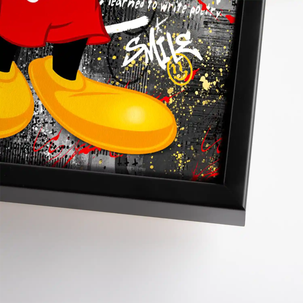Micky Love and Hate Pop Art Leinwand Bild INGALERIE