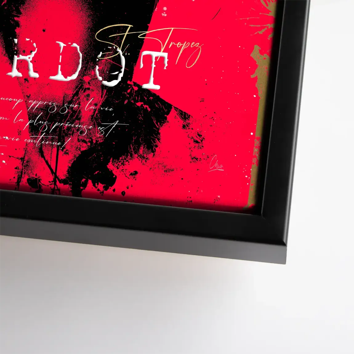 Brigitte Bardot Red Art Leinwand Bild