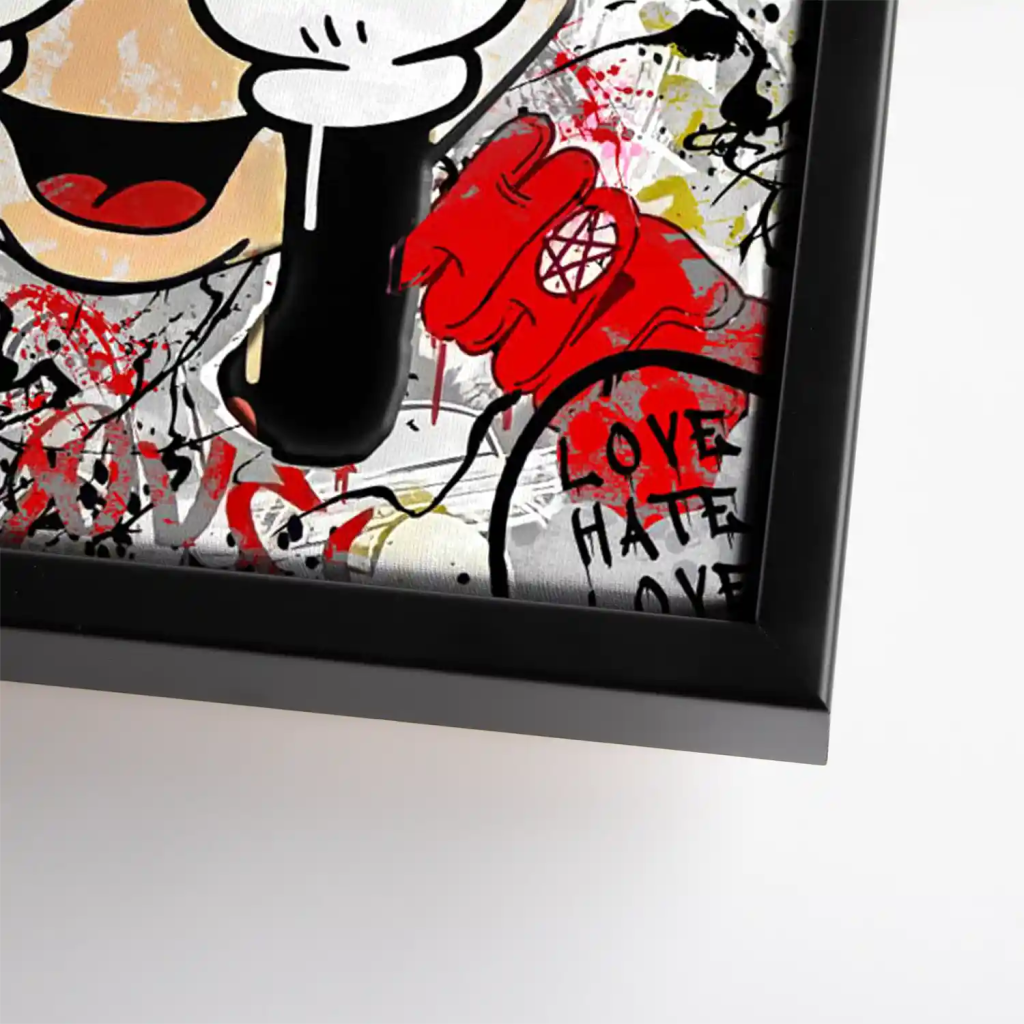 Micky Graffiti Street Art Leinwand Bild INGALERIE