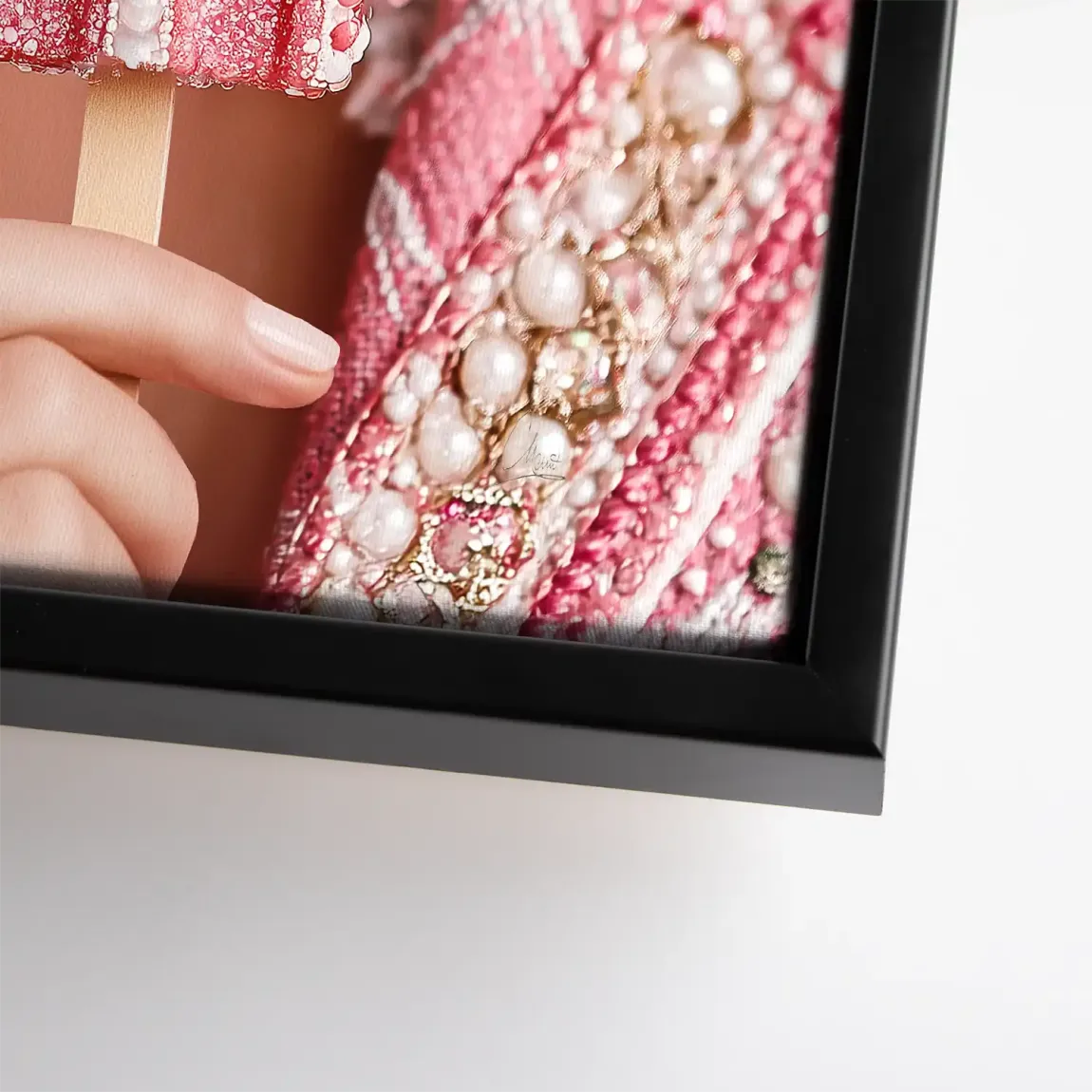 Pink Pearl Ice Couture Chanel Leinwand Bild