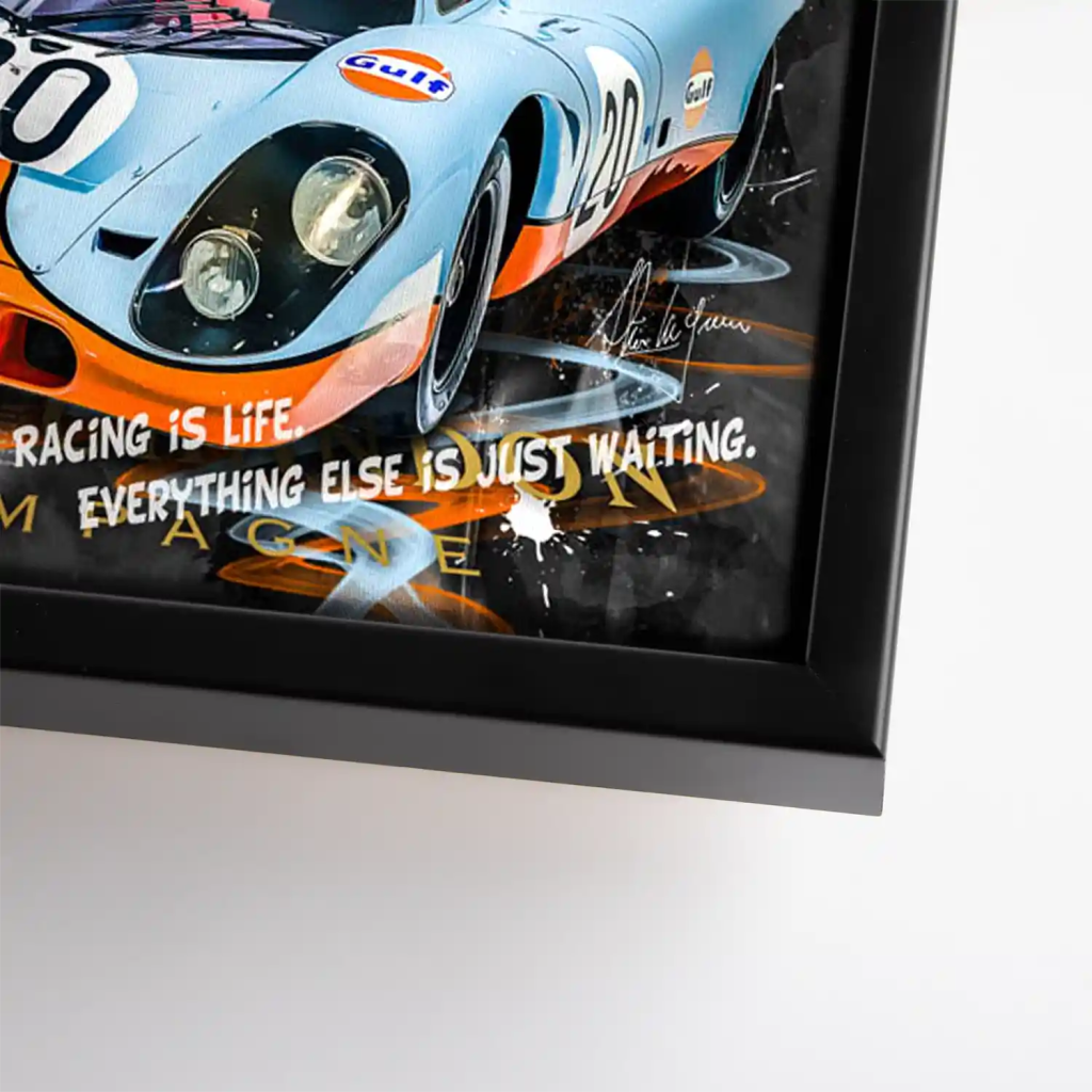 Steve Porsche Racing Leinwand Bild INGALERIE
