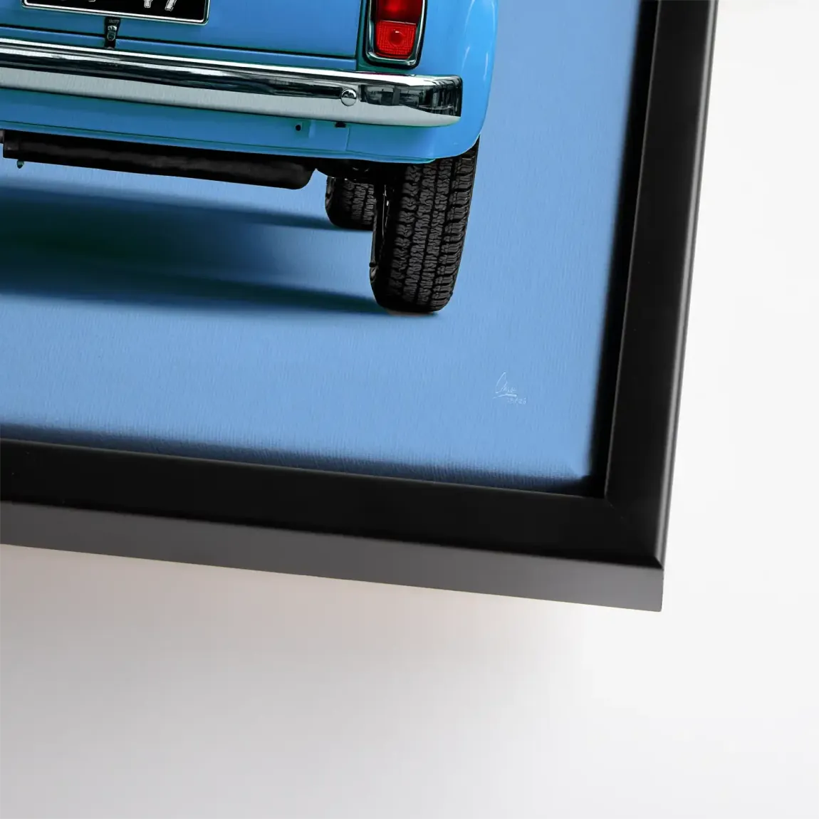 Fiat 500 Azzurro Leinwand Bild