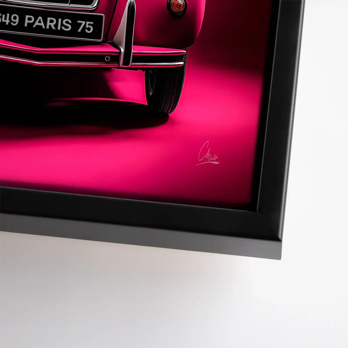 Pink Magic 2CV Leinwand Bild