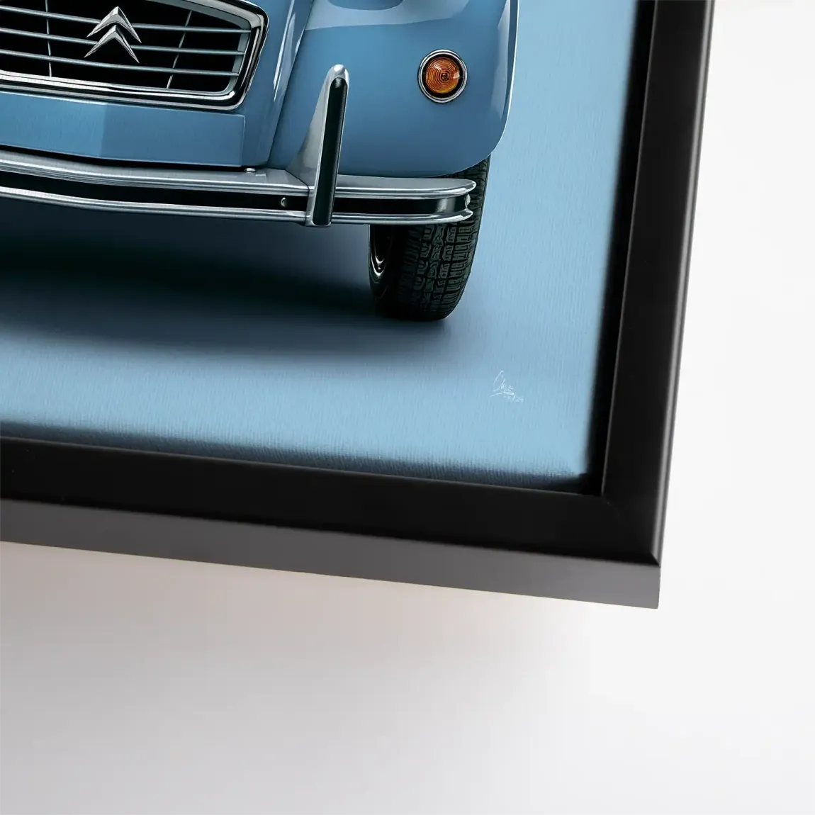 Citroen 2CV Bleu Leinwand Bild