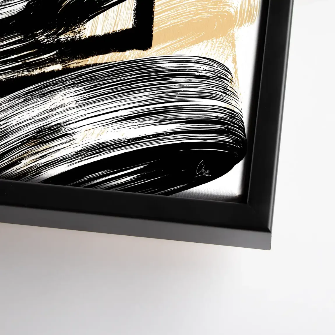 Black Motion Abstrakt Leinwand Bild