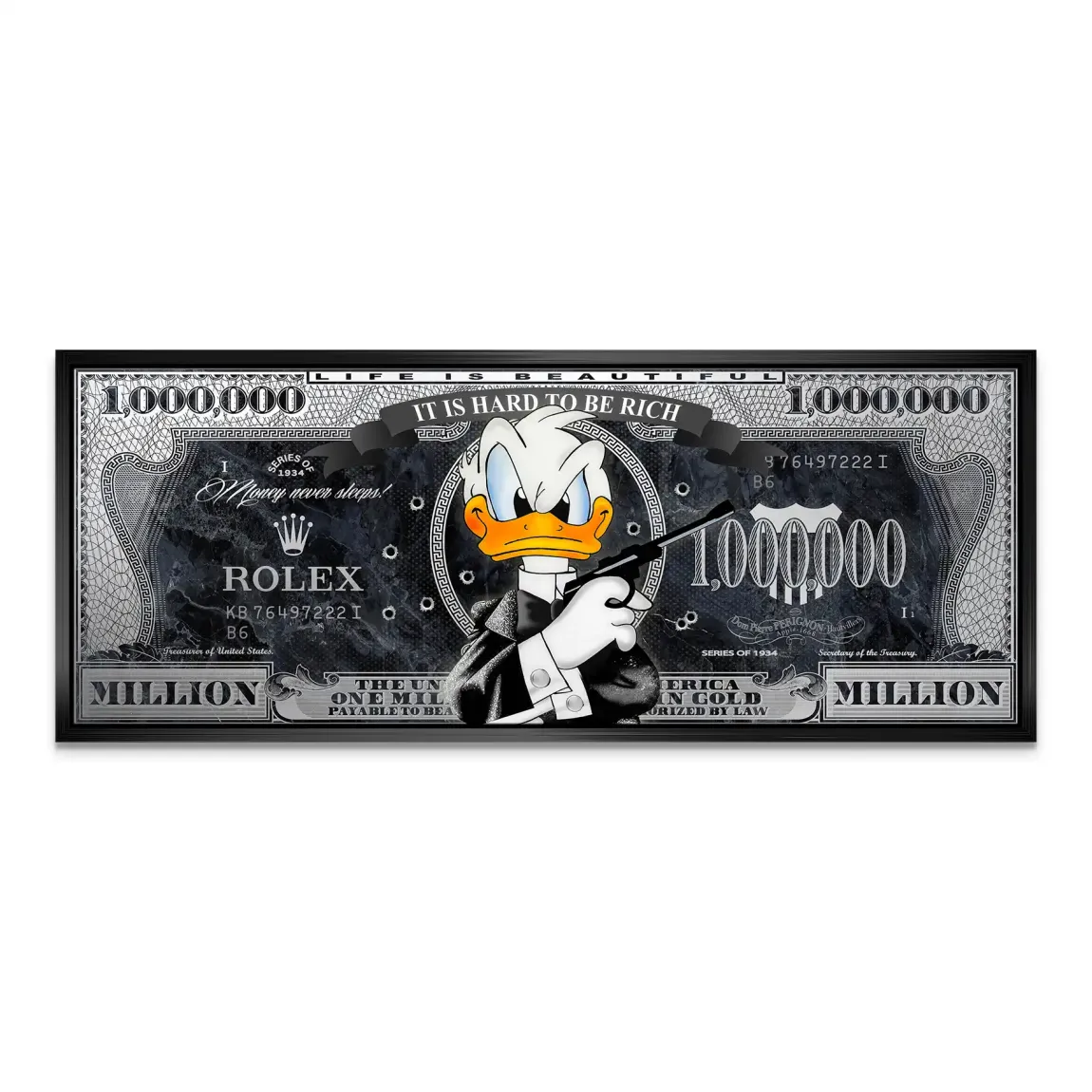 Donald Duck Bond Game Pop Art Leinwand Bild INGALERIE