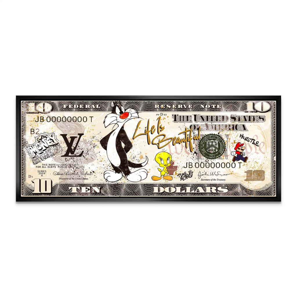 Tweety und Sylvester Dollar Leinwand Bild INGALERIE