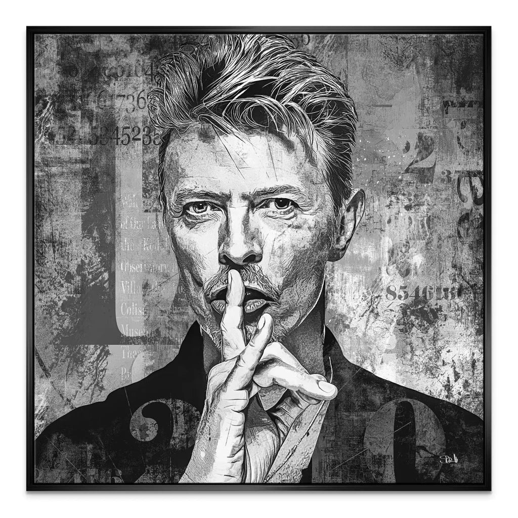 David Bowie Abstrakt Black Style Leinwand Bild INGALERIE