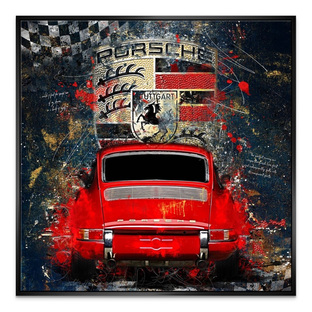 Porsche 911 Modern Abstrakt Leinwand Bild INGALERIE