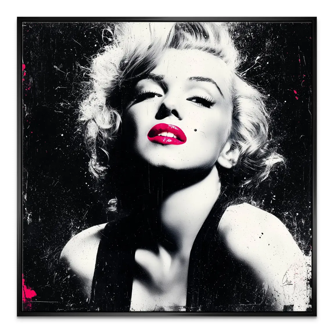Monroe Noir Art Leinwand Bild