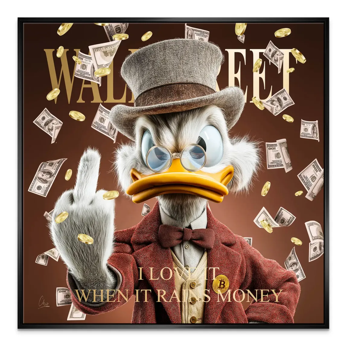 Money Empire Dagobert Duck Leinwand Bild