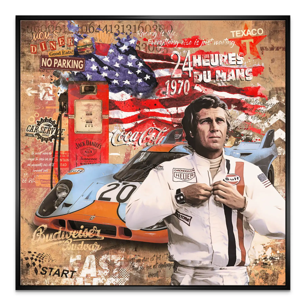 Steve USA Retro Leinwand Bild INGALERIE