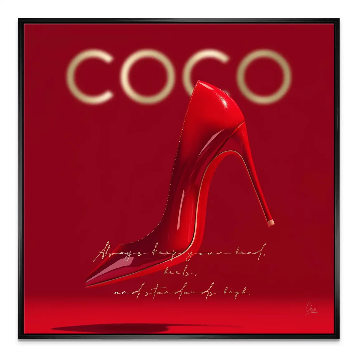 Red Coco Heels Leinwand Bild