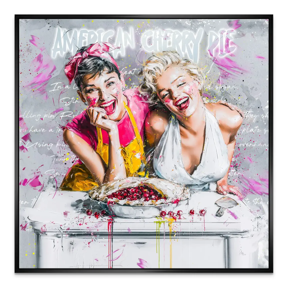 Audrey Marilyn Glam Leinwand Bild