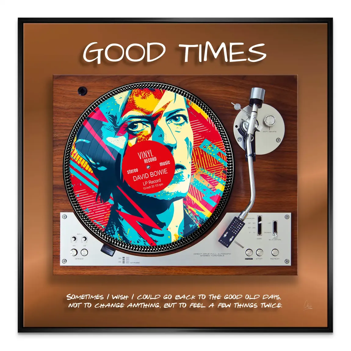 Retro Vibes David Bowie Leinwand Bild