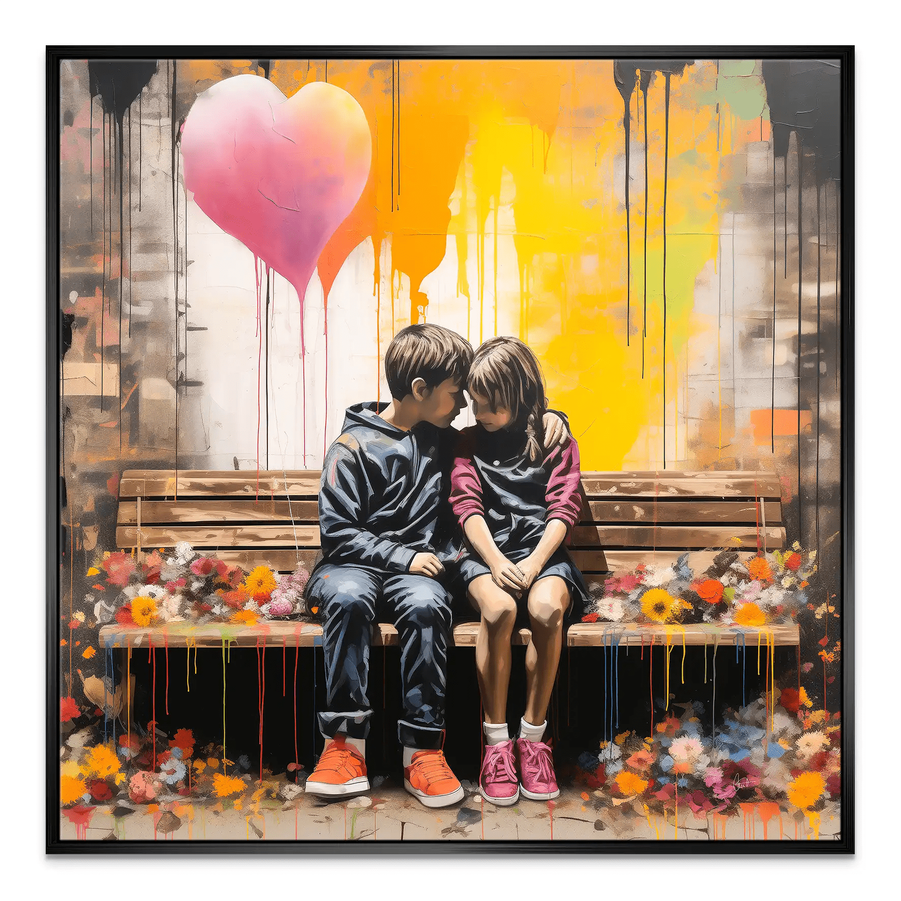 Remember Banksy Style Leinwand Bild INGALERIE