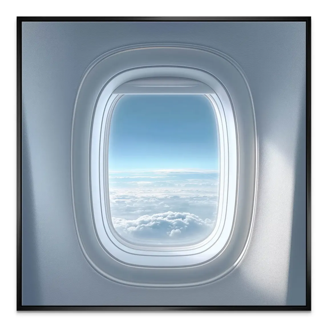 Flugzeugfenster Horizont Leinwand Bild
