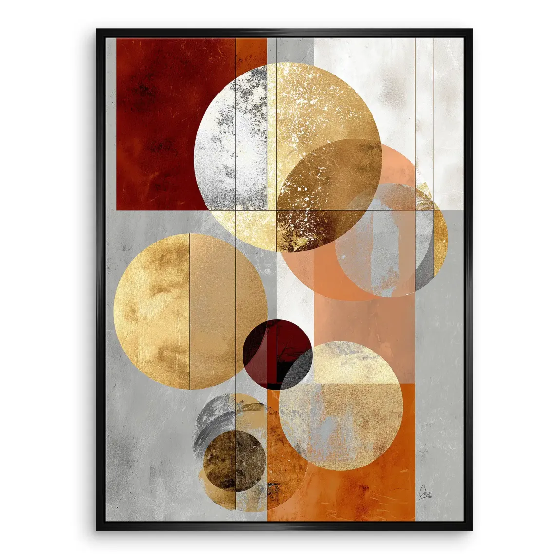 Golden Orbit Leinwand Bild