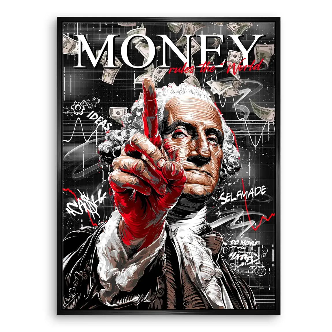 Money Leader Wallstreet Leinwand Bild