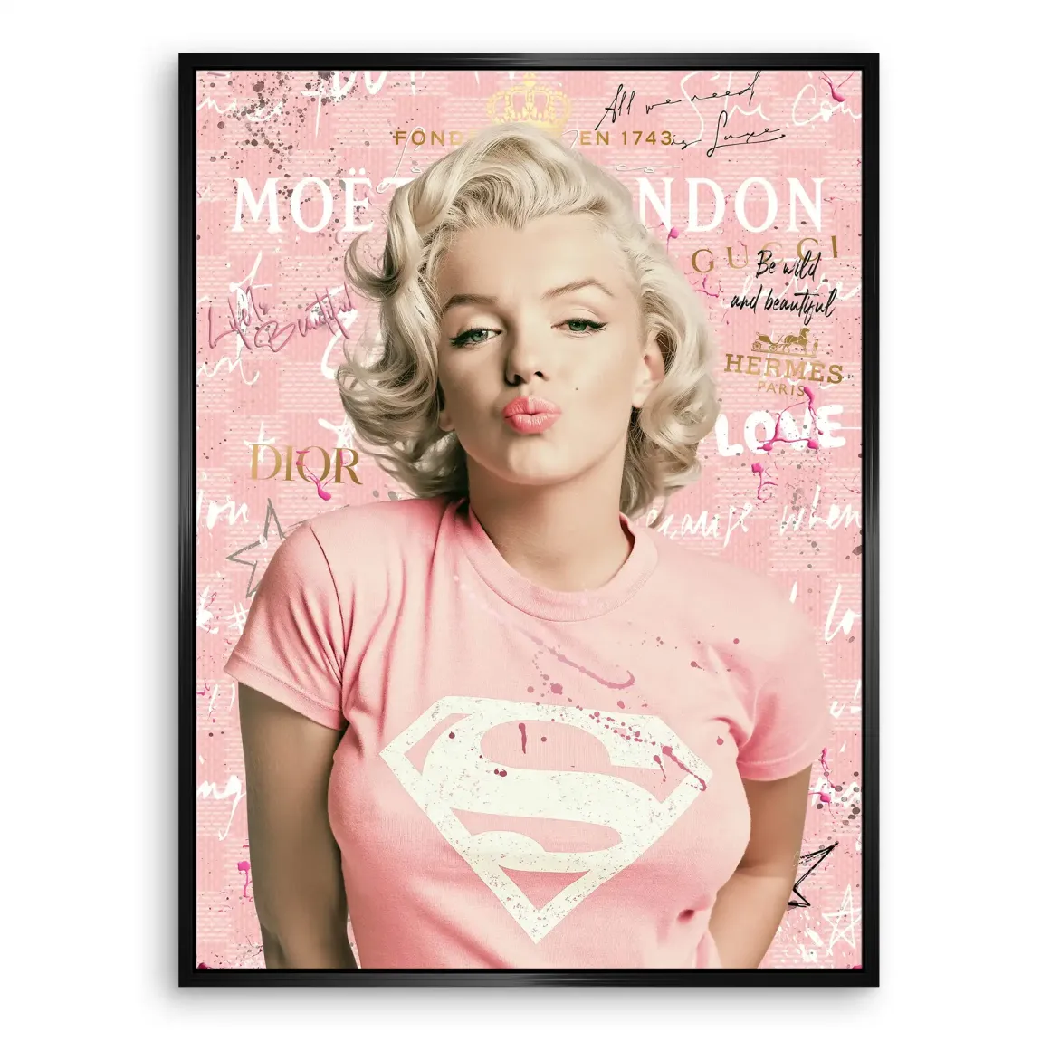 Marilyn Monroe Superman Leinwand Bild