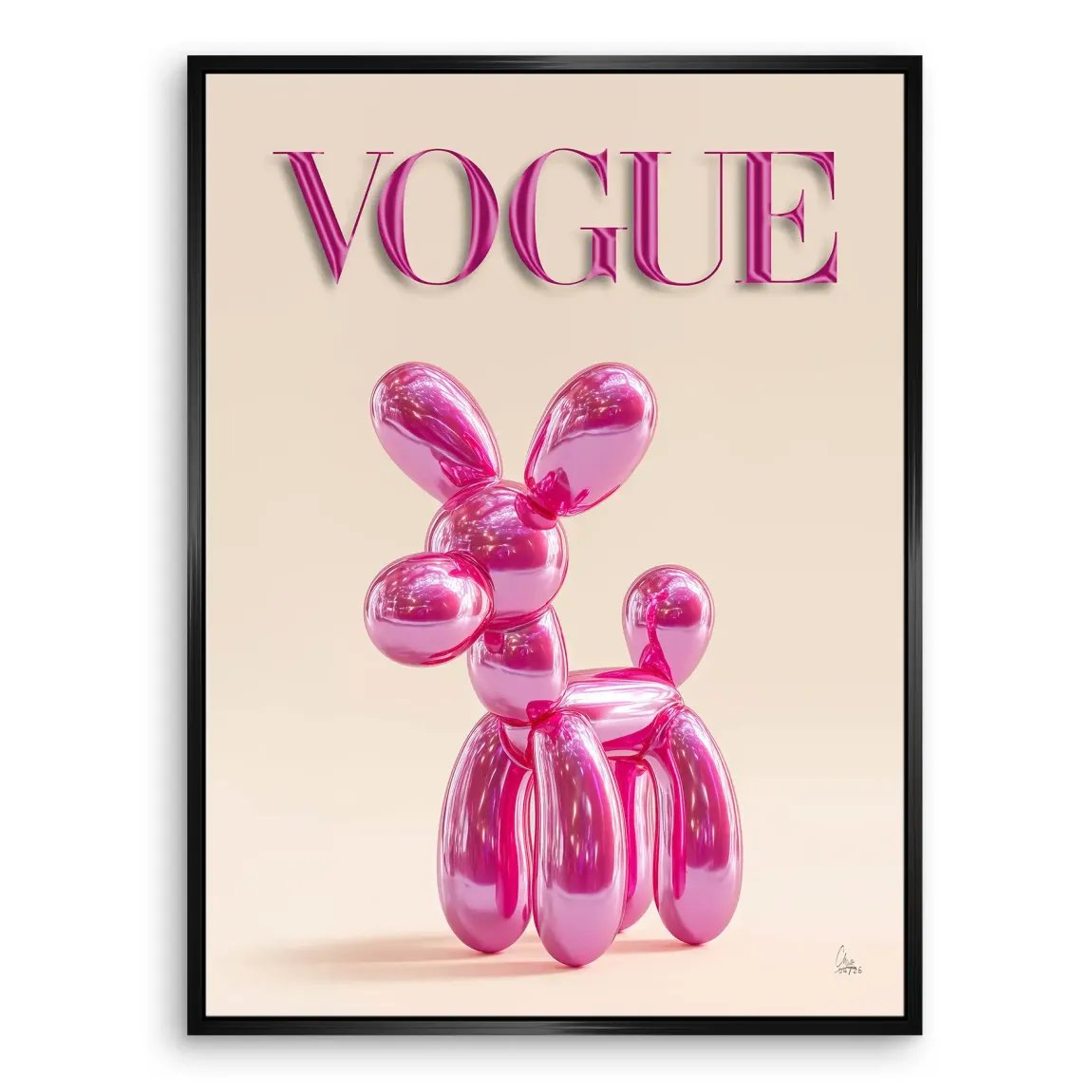 Vogue Hund Leinwand Bild