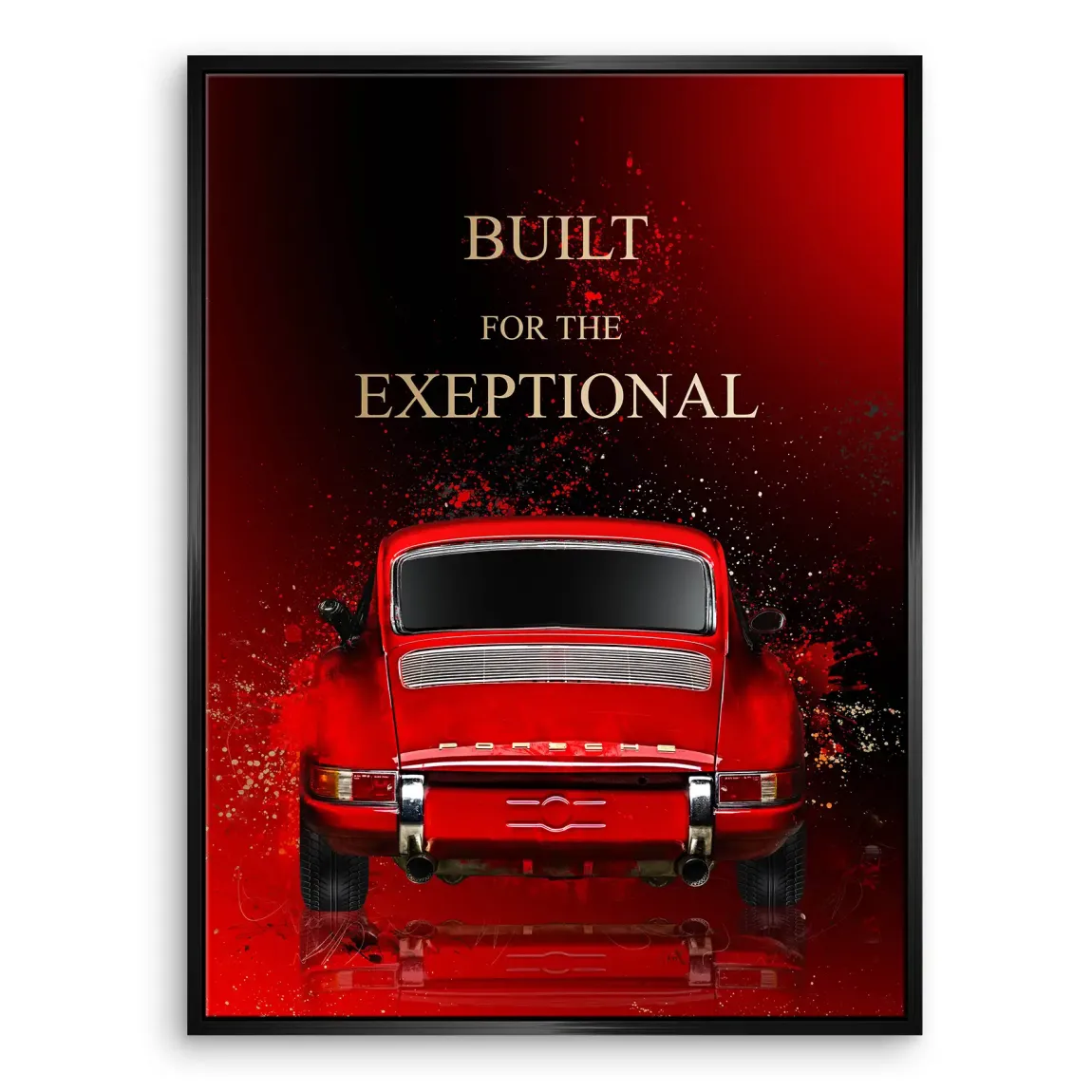 Red Legend 911 Retro Leinwand Bild