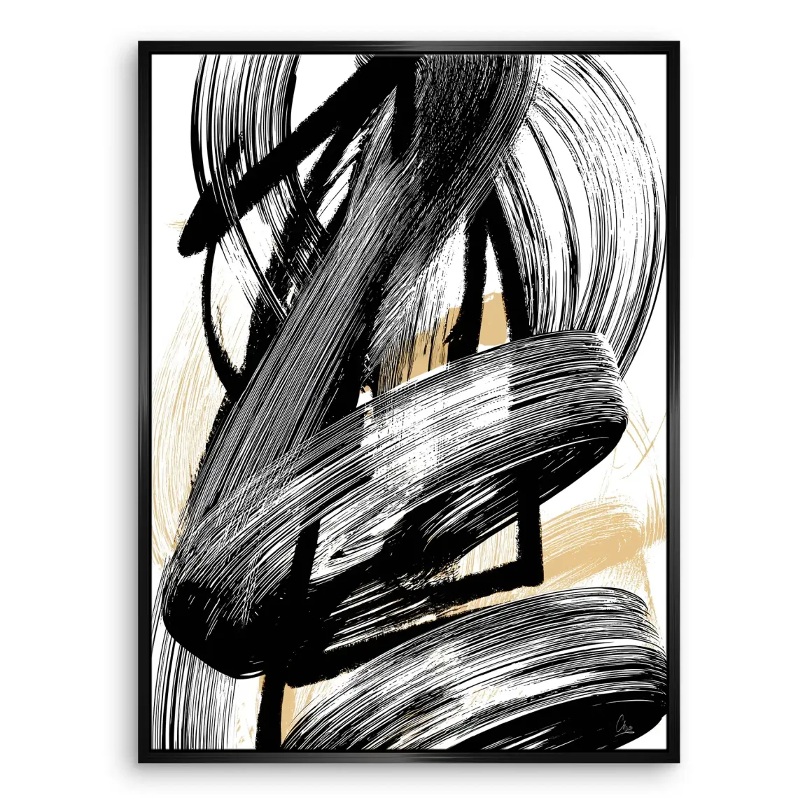 Black Motion Abstrakt Leinwand Bild