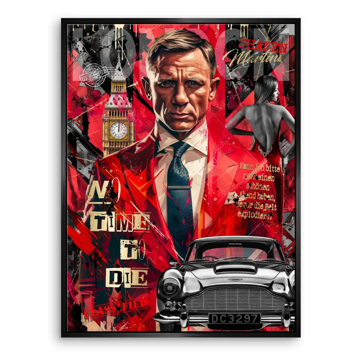 James Bond Vision London Leinwand Bild