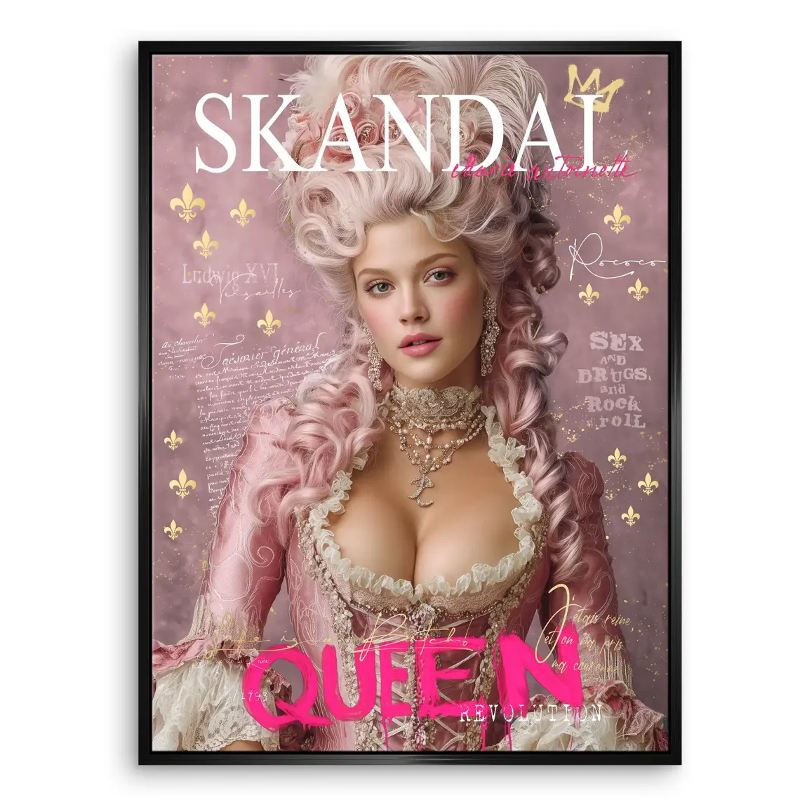 Marie Antoinette Skandal Pop Art Leinwand Bild