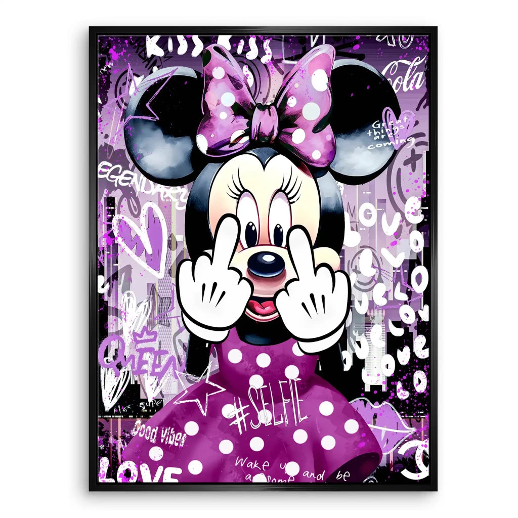 Bad Minnie Maus Pop Art Leinwand Bild INGALERIE