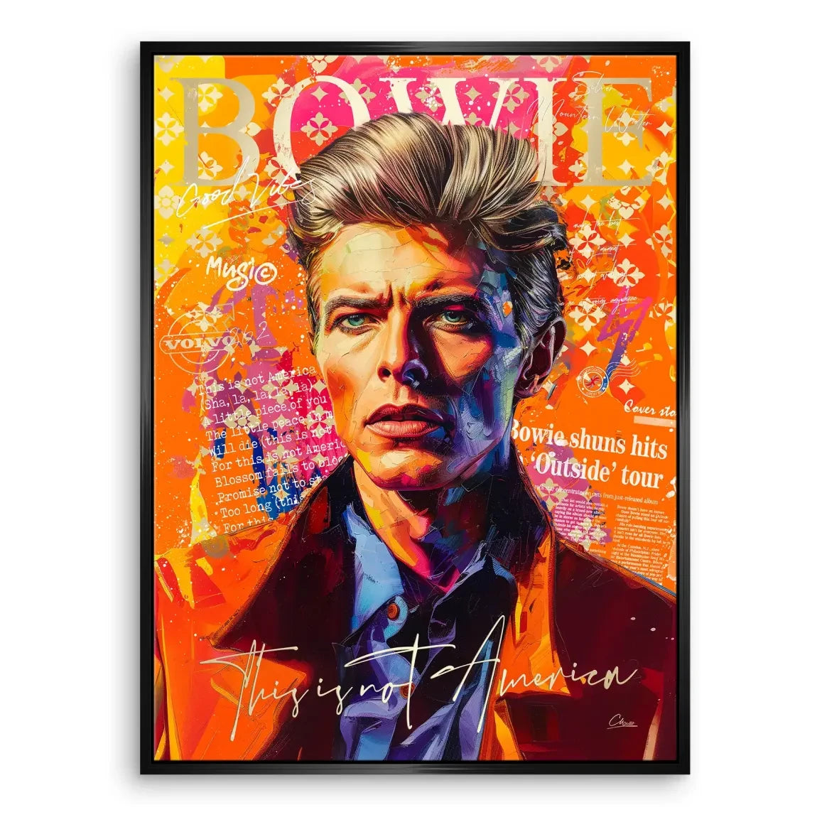 Bowie America Pop Art Leinwand Bild INGALERIE