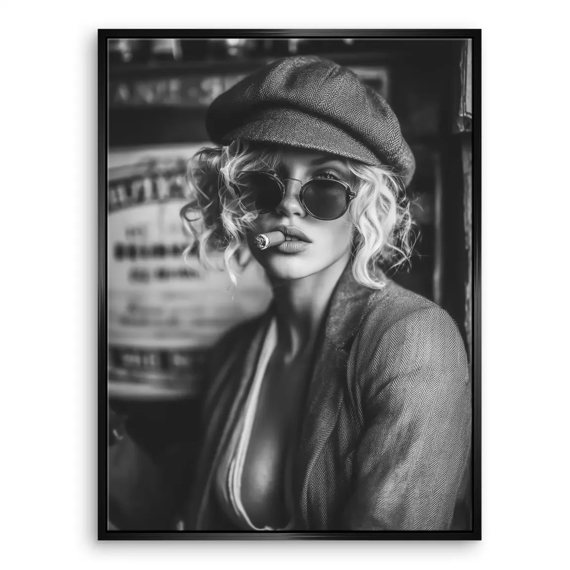Smoked Confidence Noir Leinwand Bild