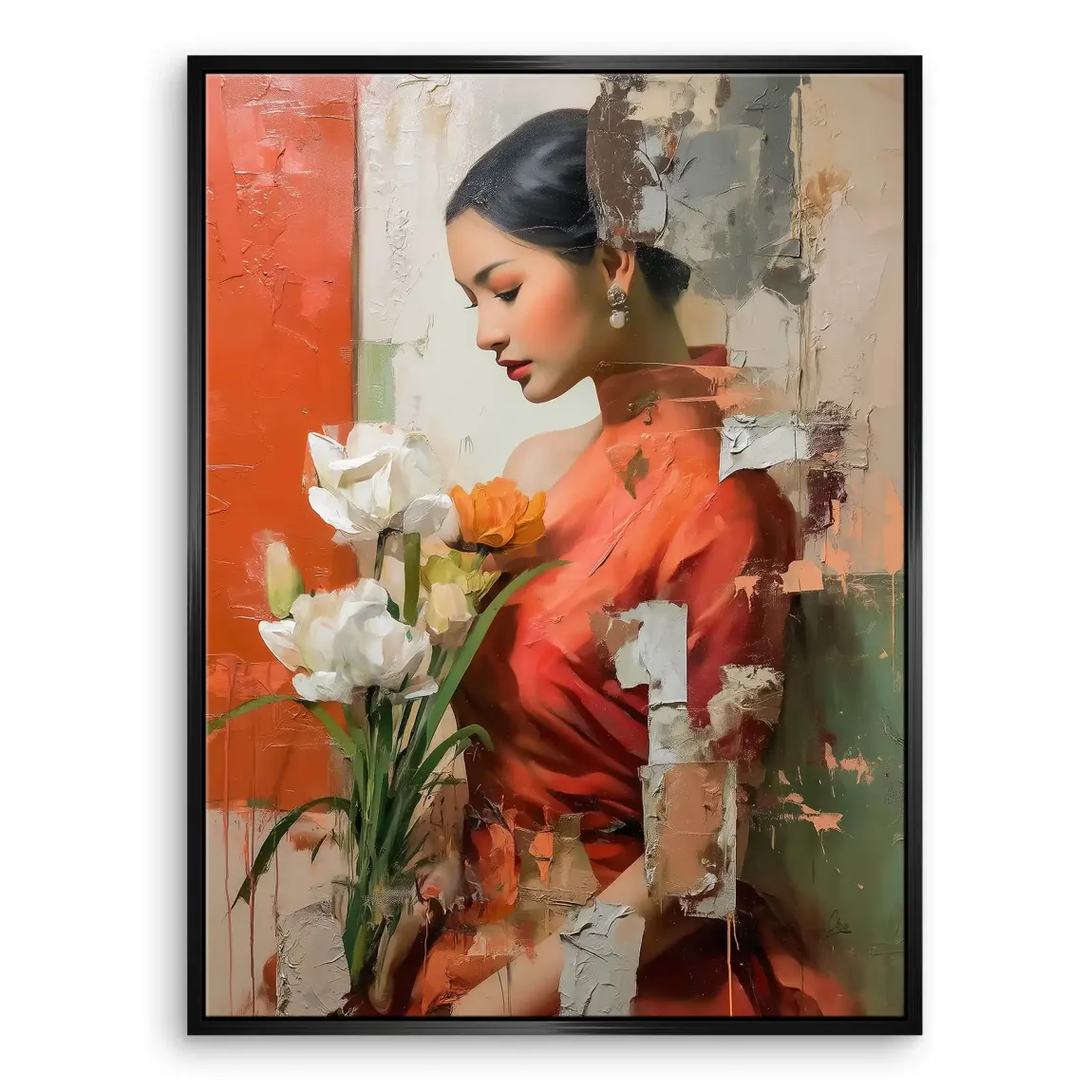 Silent Orchid Beauty Leinwand Bild