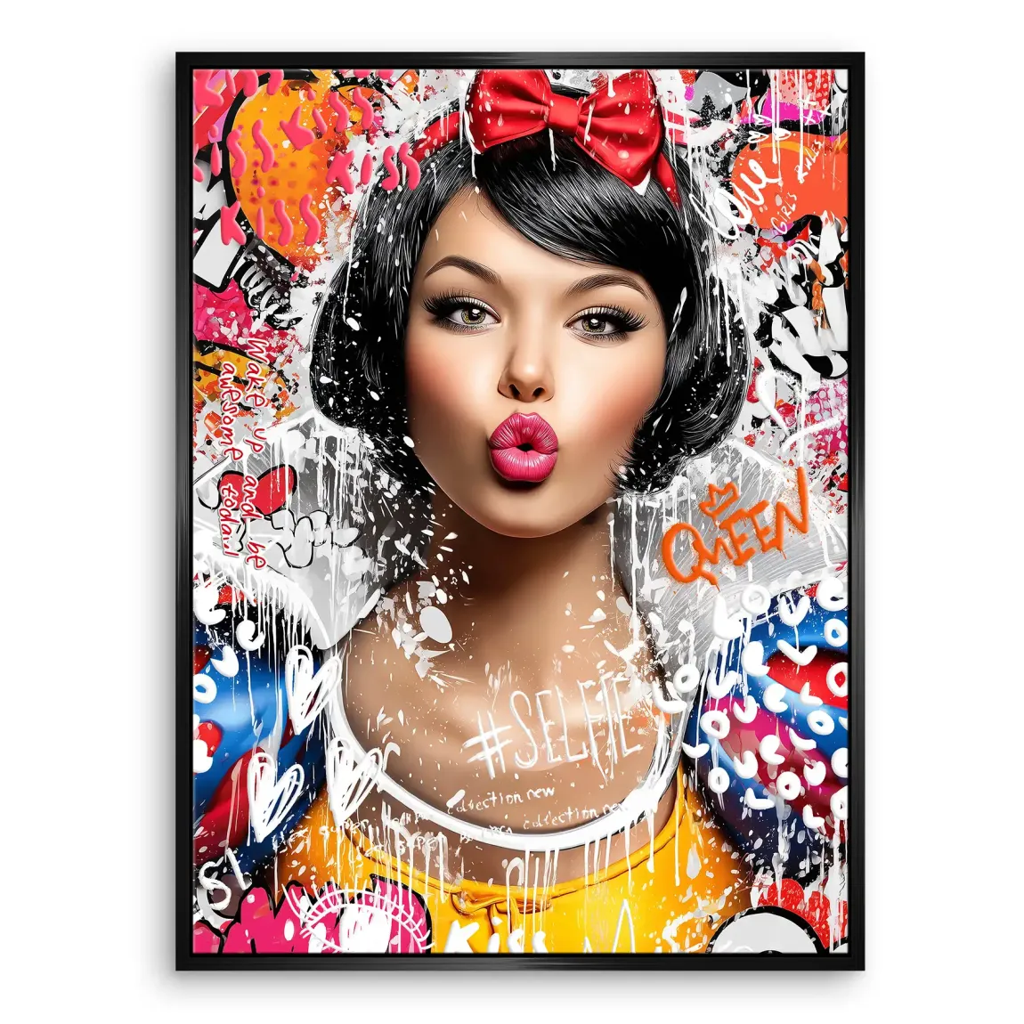 Schneewittchen Pop Art Queen Leinwand Bild