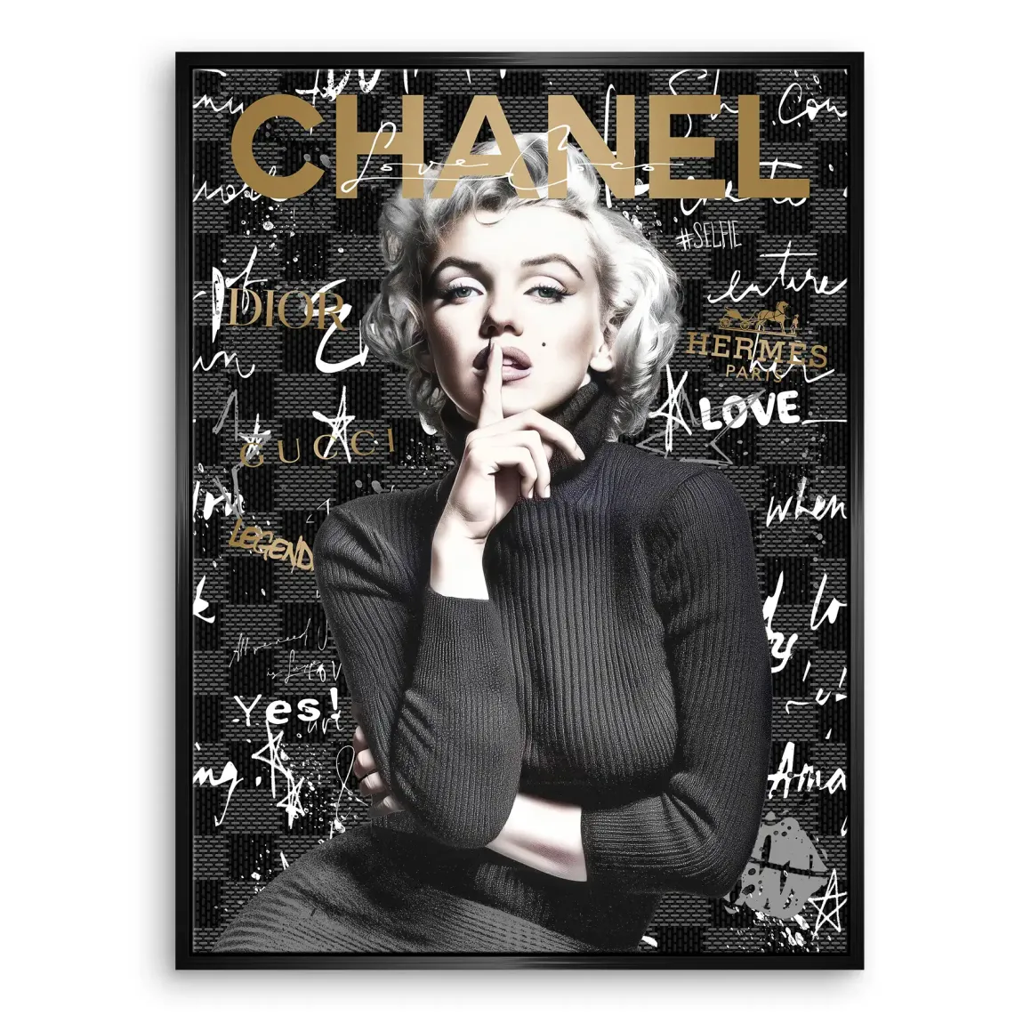 Marilyn loves Chanel Leinwand Bild INGALERIE