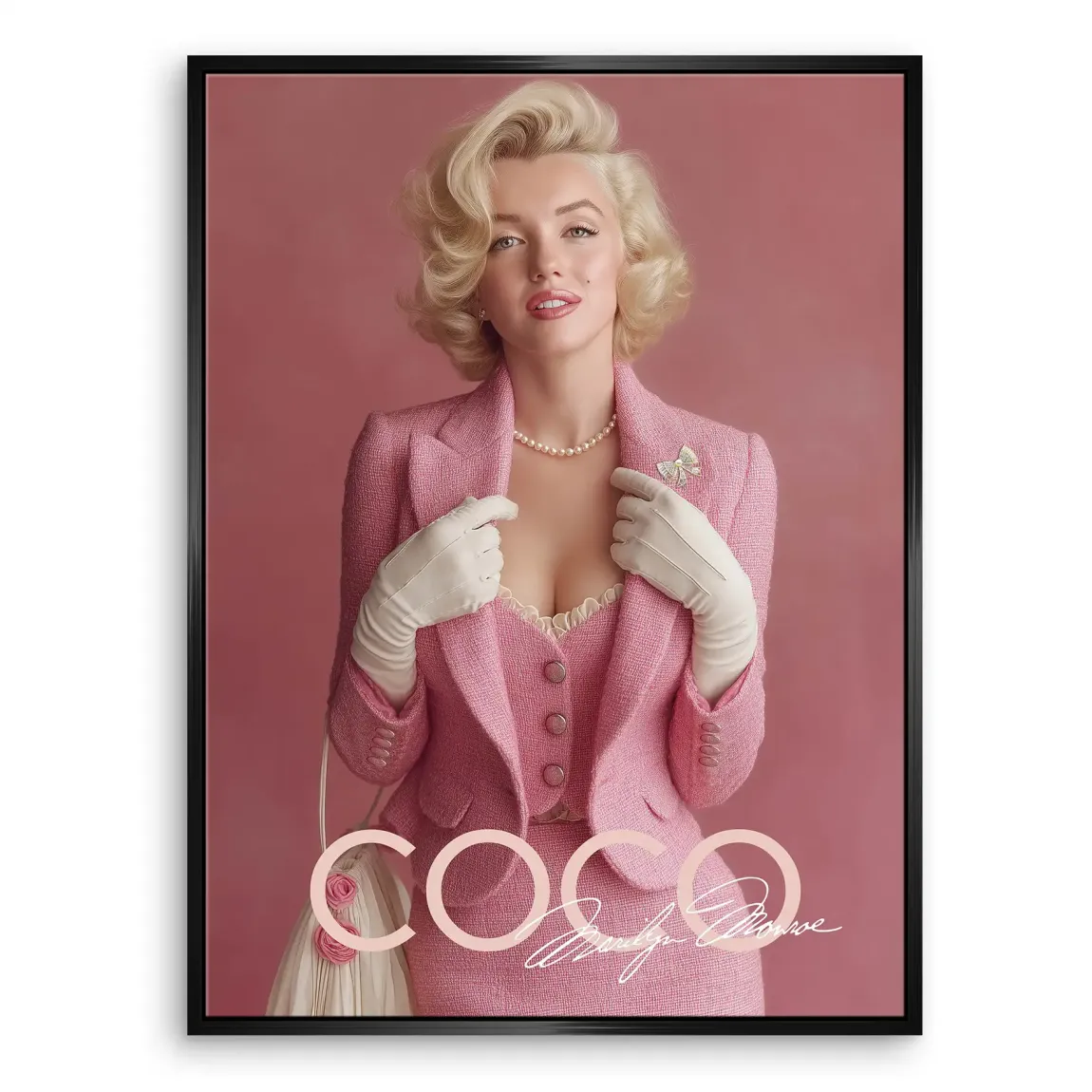 Eleganz in Rosé Monroe Leinwand Bild INGALERIE